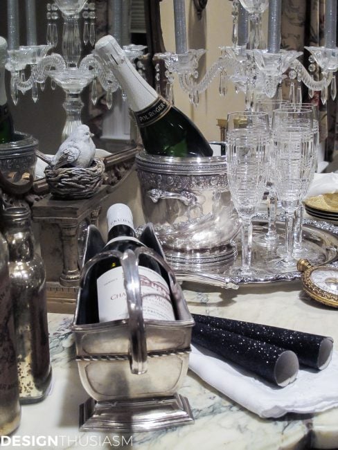 Ideas for New Years Eve: Posh Serving Bar Styling Tips