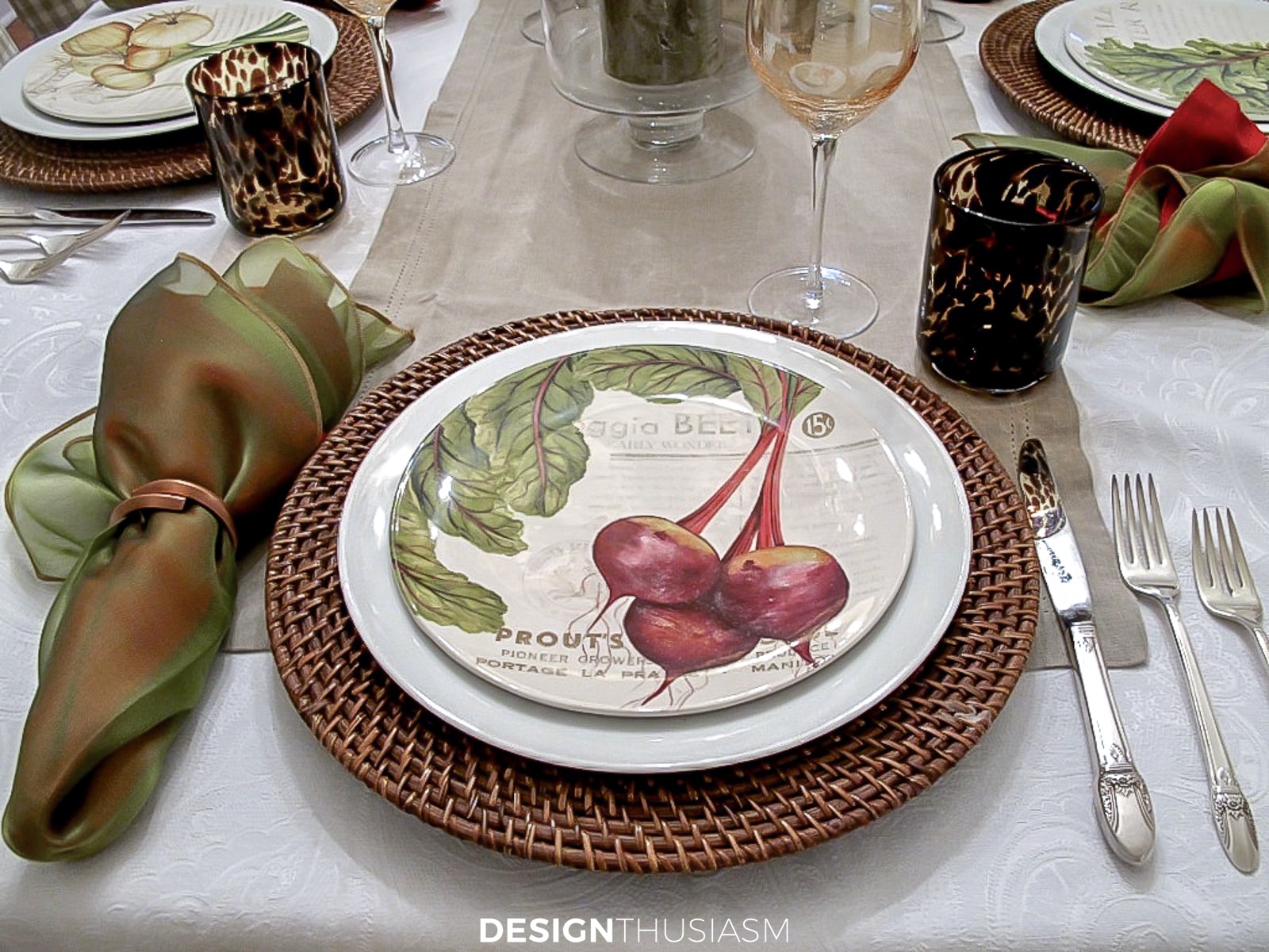 early fall harvest place setting