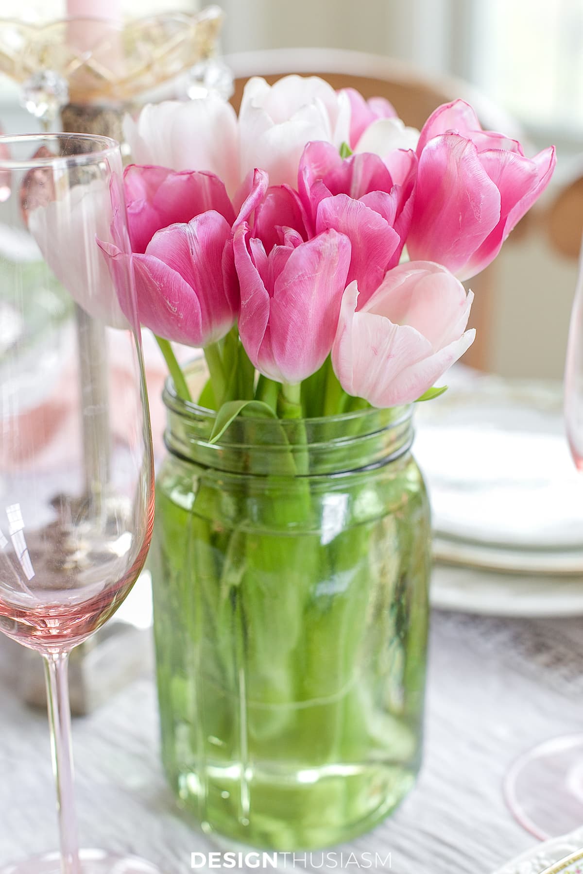 vintage tablescapes tulips