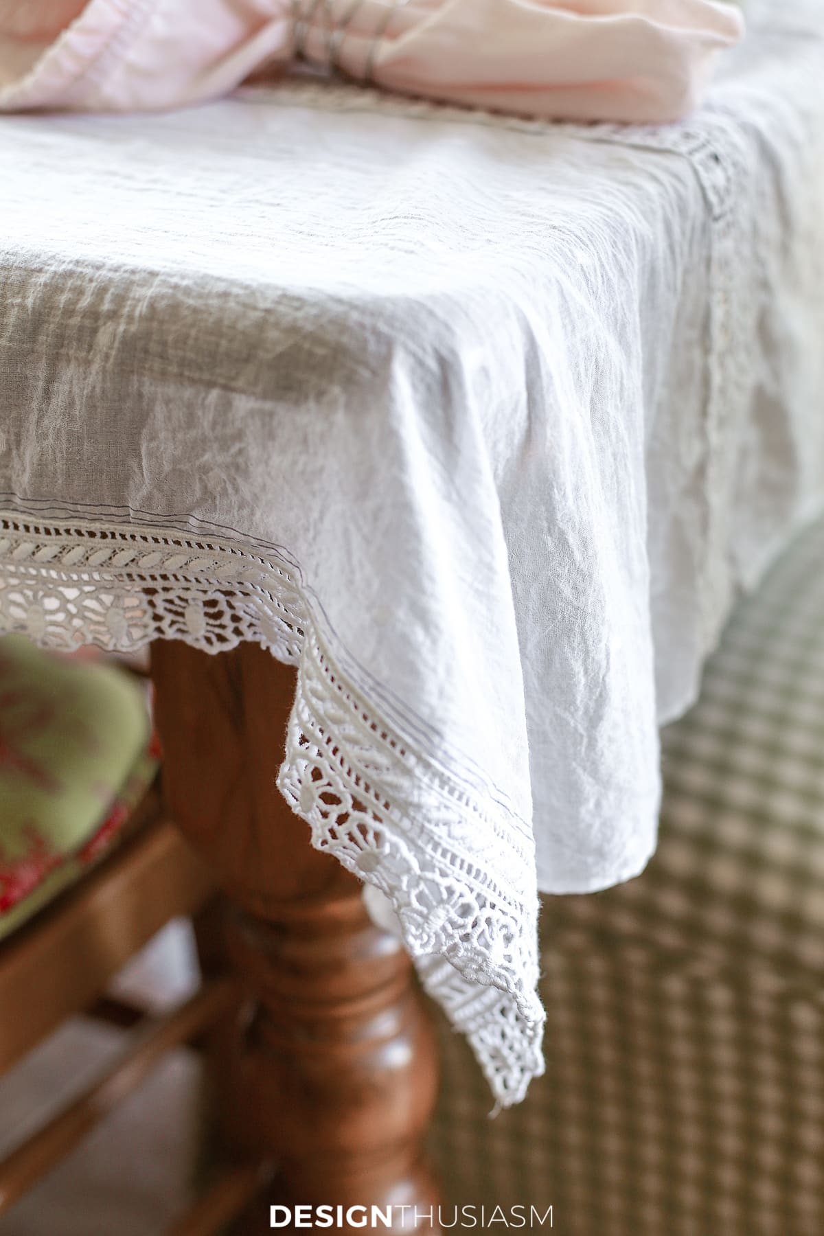 vintage tablescapes scarf tablecloth