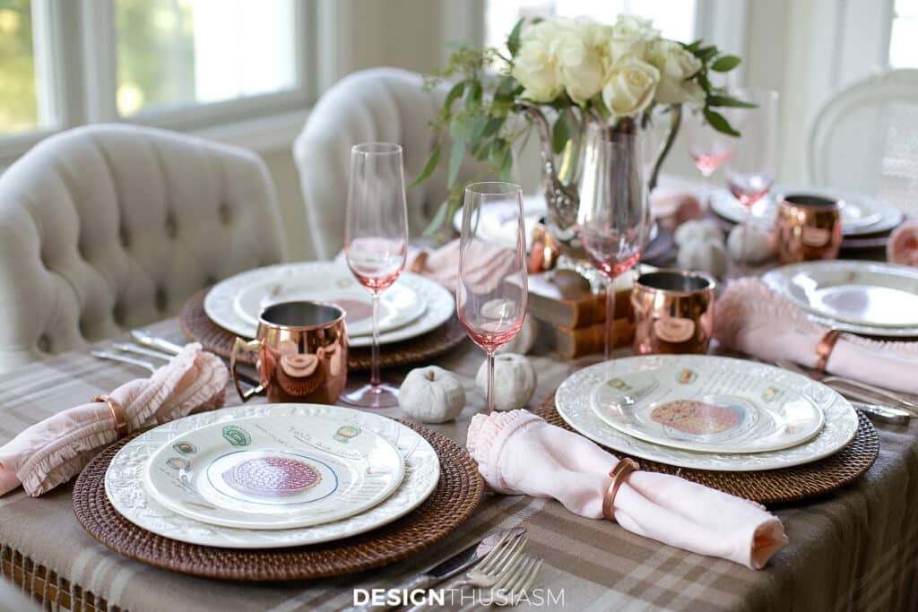 Fall Table Decorations: Styling a Soft and Neutral Fall Table Setting