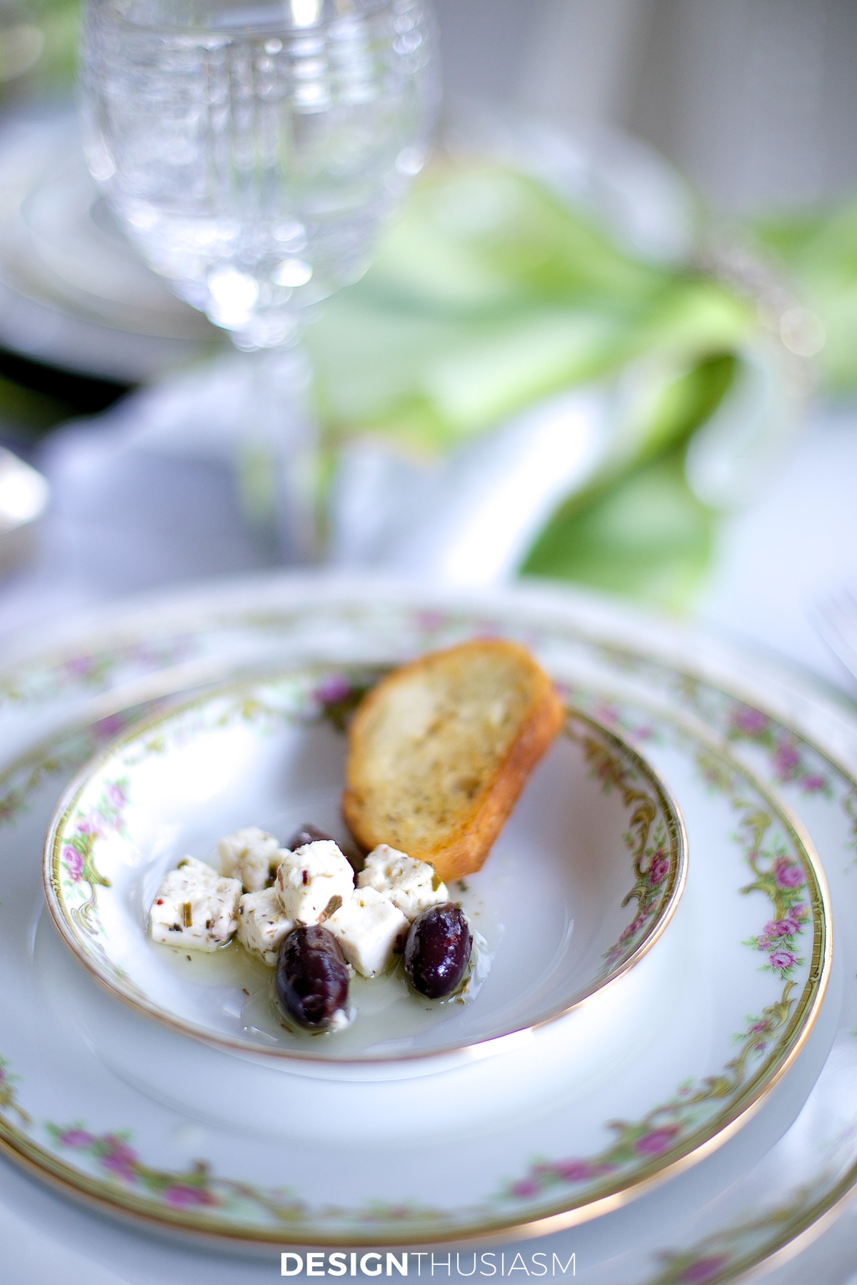 elegant plates on casual formal mix table