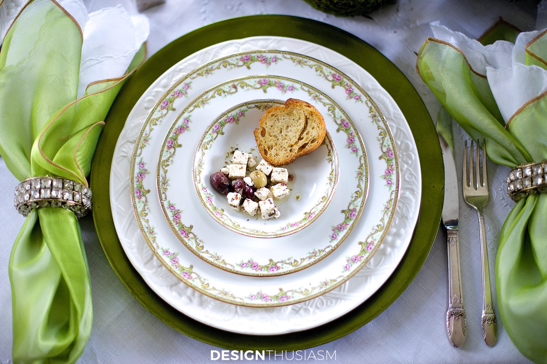 Limoges china plate stack on casual formal mix table