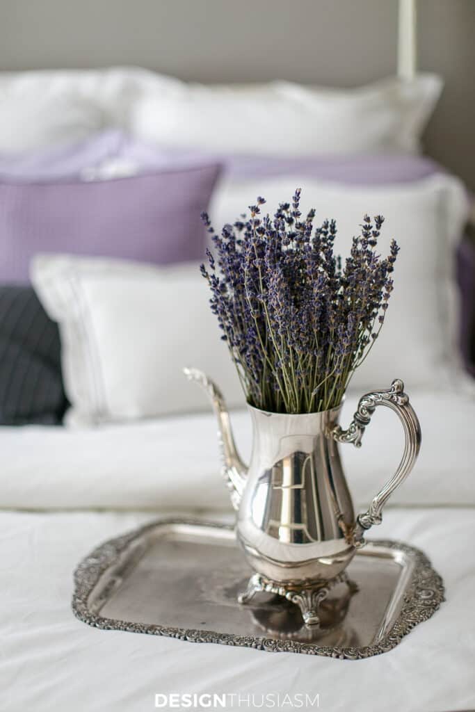 Using Classic Hotel Bedding to Add Luxury to a Grey Bedroom