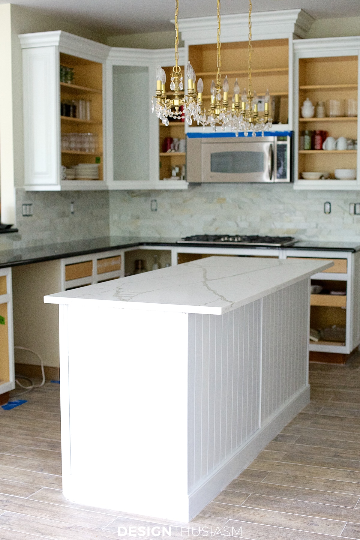 painted cabinets first coat