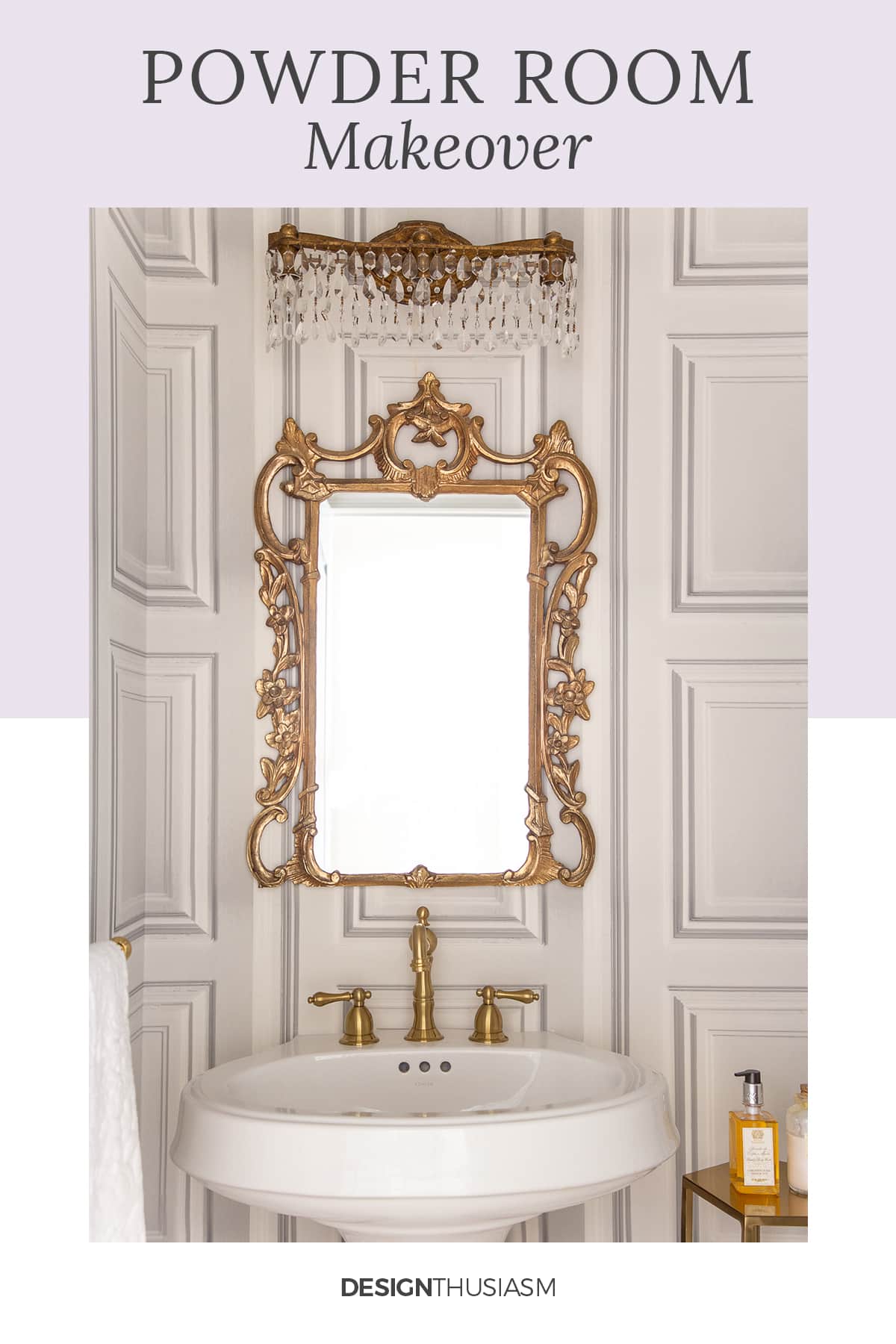 Powder Room Ideas: Elegant Powder Room Makeover on a Budget