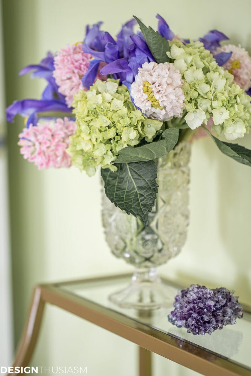 Shelf Decor: How to Style a TV Wall with Pretty Bedroom Shelves