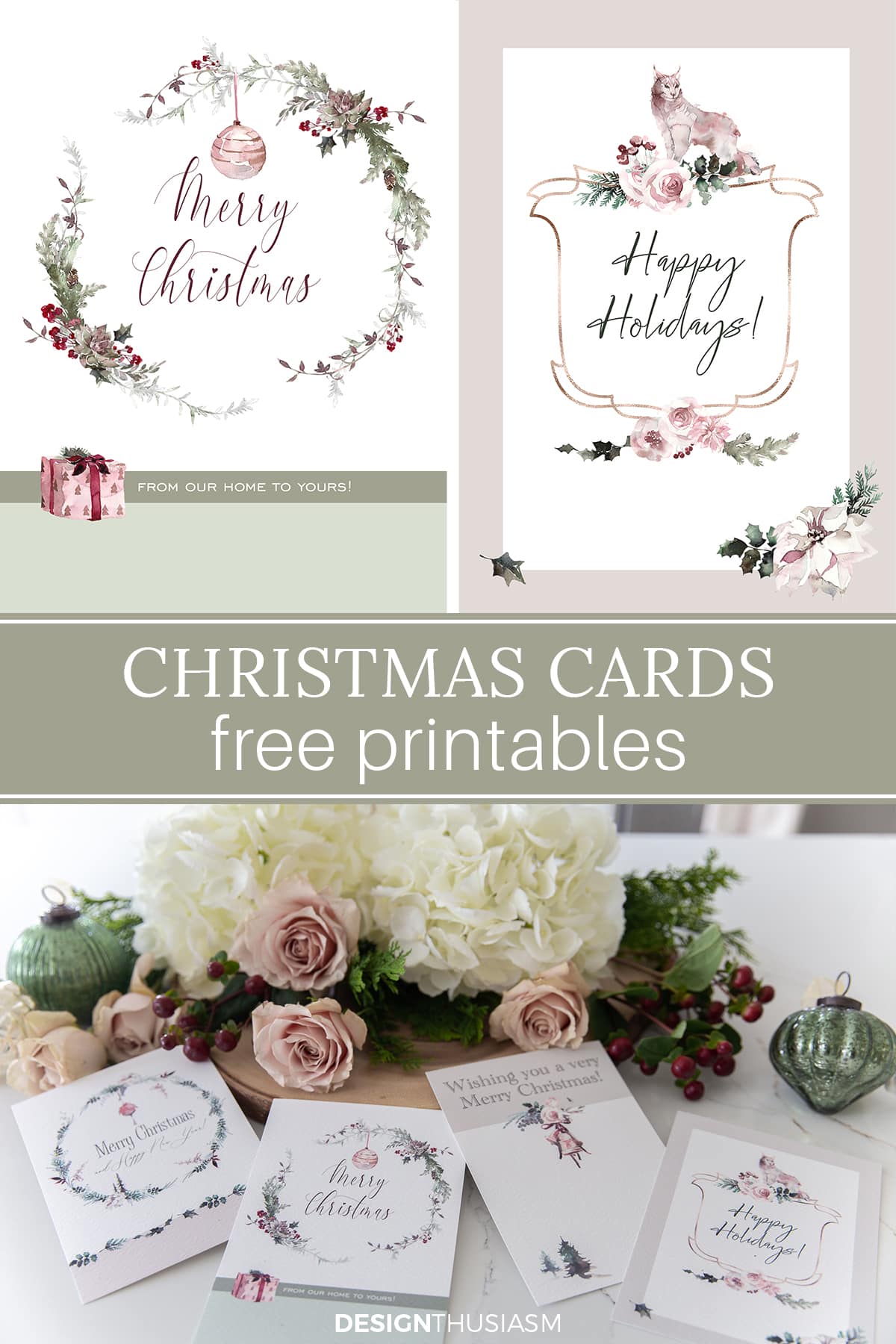 DIY Holiday Greetings: Free Printable Christmas Cards