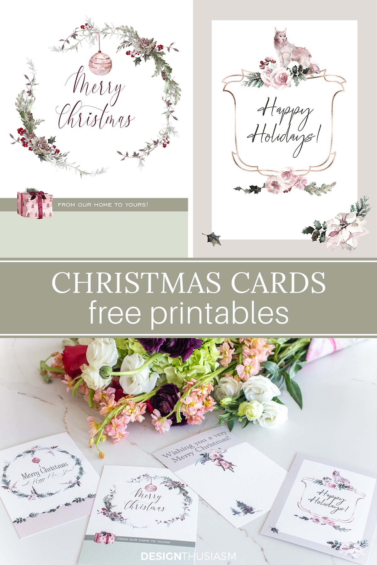 DIY Holiday Greetings: Free Printable Christmas Cards