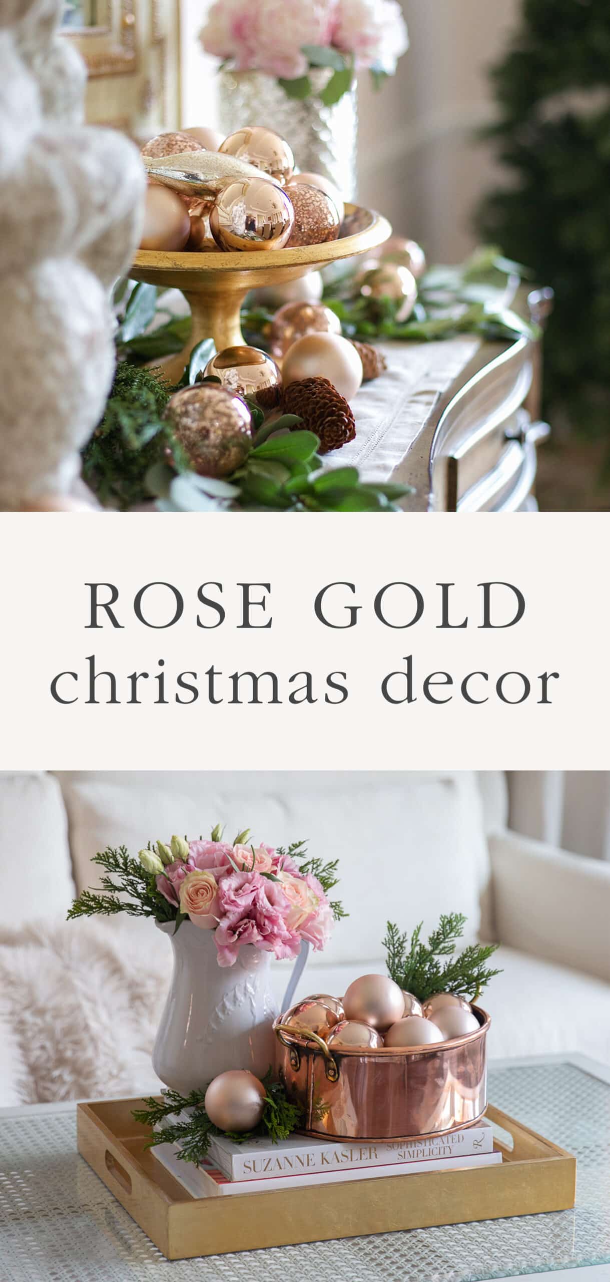 Using Rose Gold Christmas Decorations for a Warm Holiday