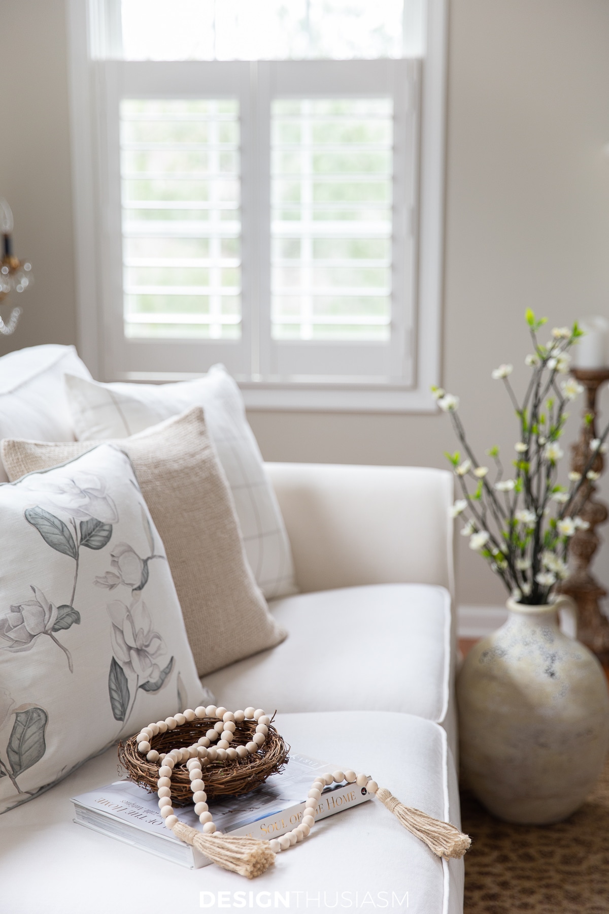 french spring decor branches