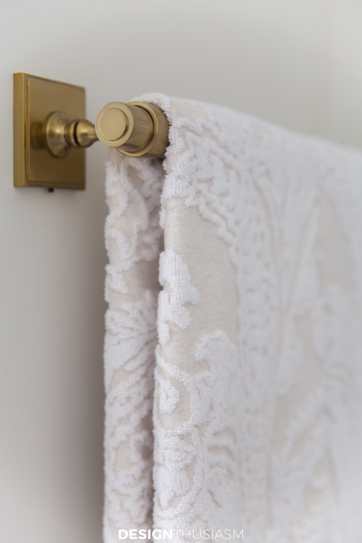 Bath remodel towel bar
