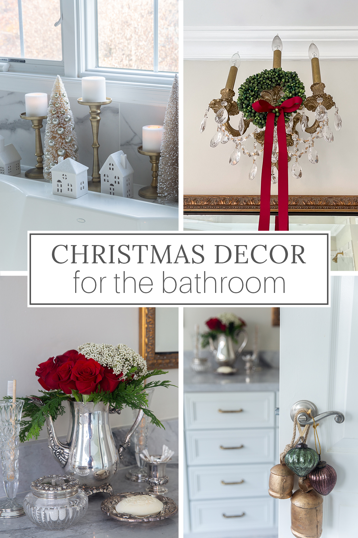 Simple and Pretty Christmas Decorations for the Bathroom